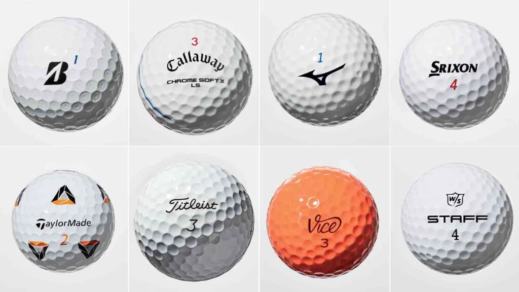 What are the choices of golf balls